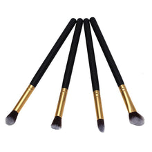 Golden+Black Color 4Pcs Makeup Cosmetic Tool Eyeshadow Powder Foundation Blending Brush Set Anne