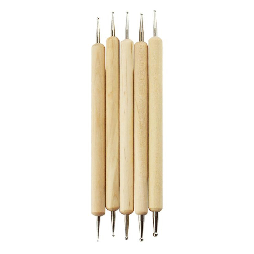 HOT New Arrival Can be used on natural nails New 5pcs 2 Way Dotting Manicure Tools Painting Pen Nail Art Pen Nail Care Anne