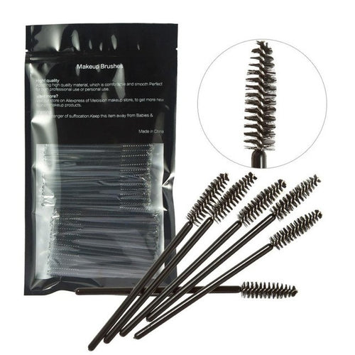 HUAMIANLI 100% brand new and high quality 100PCS Make Up Brush Synthetic Fiber One-Off Disposable Eyelash Brush maquillaje Anne