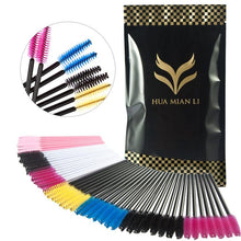 HUAMIANLI 100% brand new and high quality 100PCS Make Up Brush Synthetic Fiber One-Off Disposable Eyelash Brush maquillaje Anne