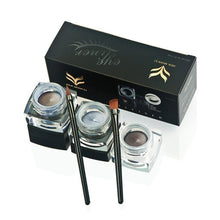 HUAMIANLI 11*4*4cm Application is easy 3 PCS Mini Eyeliner Gel Cream With Brush Makeup Cosmetic Black Life Waterproof Anne