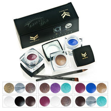 HUAMIANLI 11*4*4cm Application is easy 3 PCS Mini Eyeliner Gel Cream With Brush Makeup Cosmetic Black Life Waterproof Anne
