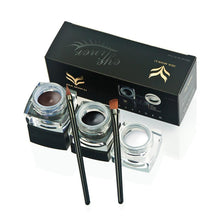 HUAMIANLI 11*4*4cm Application is easy 3 PCS Mini Eyeliner Gel Cream With Brush Makeup Cosmetic Black Life Waterproof Anne
