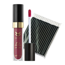 HUAMIANLI new style 50pcs Disposable Black Bar Lip Brush + Matte Lip Gloss Makeup Combination wooden hair accessories Anne