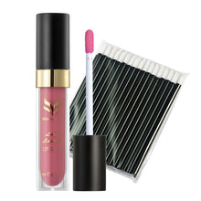 HUAMIANLI new style 50pcs Disposable Black Bar Lip Brush + Matte Lip Gloss Makeup Combination wooden hair accessories Anne