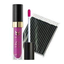 HUAMIANLI new style 50pcs Disposable Black Bar Lip Brush + Matte Lip Gloss Makeup Combination wooden hair accessories Anne