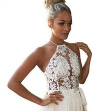 Halter Backless Floral Pattern See Through Mesh Sexy Club Vest Bralette Top Bralet Gauze Beach Crop Top Elegant Sexy Camis Tank