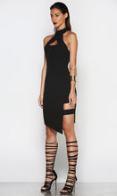 Halter Backless Front Hollow Side Slit Bandage Cut Out Black Party Dress Women Sexy Club 2016 New Style Summer Dress Fashion