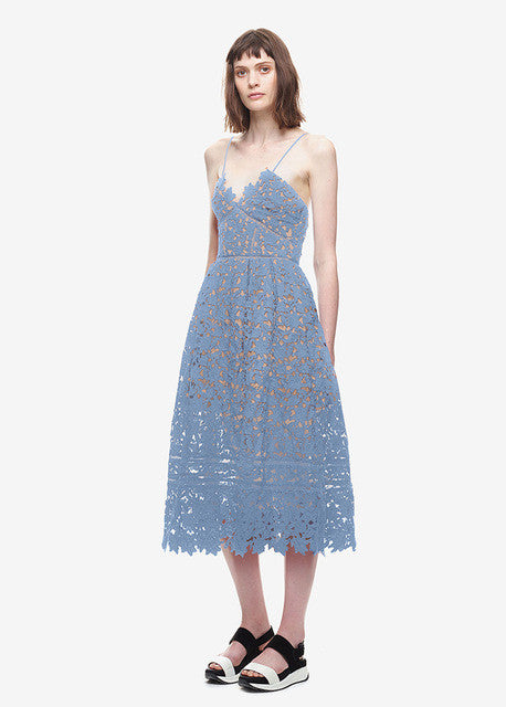 Handmade Crochet Floral Pattern Hollow Out V Neck Spaghetti Strap Women Sexy Sundress See Through Runway New Sweet Dress