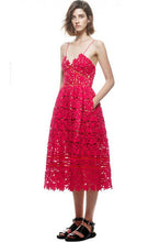Handmade Crochet Floral Pattern Hollow Out V Neck Spaghetti Strap Women Sexy Sundress See Through Runway New Sweet Dress