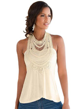 Handmade Crochet Hollow Fashion Elegant Summer Tank Top Sexy Fashion Vest Casual Tank 2016 Ladies Shirt Boho Pattern Bohemian