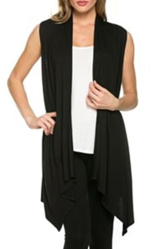 High Low Shirt Open Long Kimono Cardigan Asymmetrical Sleeveless Cotton Polyester Casual Elegant blouse Fashion Top 2016