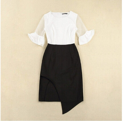 High Low Split Dresses Women Summer Dress Casual Dress Women Dress Vestidos Femininos 2015 Vestidos Casual