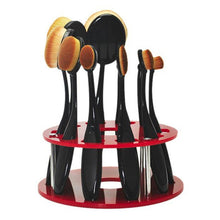 High Quality 10 Hole Oval Makeup Brush Holder Drying Rack Organizer Cosmetic Shelf Tool Acrylic Material Anne
