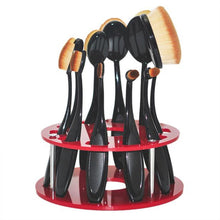 High Quality 10 Hole Oval Makeup Brush Holder Drying Rack Organizer Cosmetic Shelf Tool Acrylic Material Anne