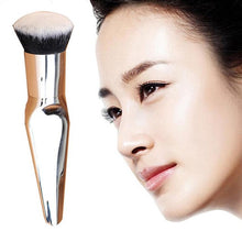 High Quality 19*4*3cm Nylon hair Pro Cosmetic Makeup Face Powder Blusher Toothbrush Curve Foundation Brush trousse Anne
