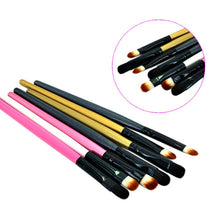 High Quality 7pc Eyebrow Cosmetic Makeup Brush Wooden Handle + Artificial Fiber Material Anne