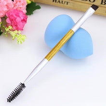 High Quality Bamboo Material 1PCS Makeup Bamboo Handle Double Eyebrow Brush + Eyebrow Comb eyeshadow brush set Anne