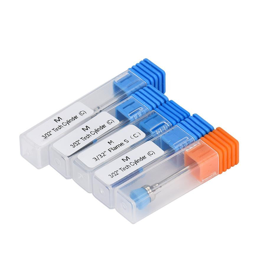 High Quality Brush 5PC Ceramic Nail Drill Bit Tool Smooth Top Rotary File Manicure Pedicure Shank Anne