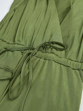 High Waist V Neck Sexy Green Long Jumpsuit Women Elegant Fashion 2016 New Arrival Summer Overall Romper One Pieces Casual