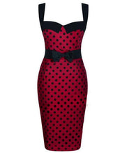 High Waist Vintage Dot Print Bow Belt Sleeveless Women Tank Dress Elegant Midi Knee Length Casual Woman Summer Dress Bodycon