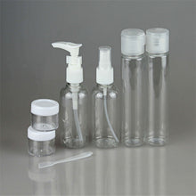 Holiday Set with Clear Plastic Material 7pcs Set Empty Tubes Cosmetic Cream Travel Lotion Containters Packing Empty Bottle Anne