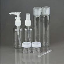 Holiday Set with Clear Plastic Material 7pcs Set Empty Tubes Cosmetic Cream Travel Lotion Containters Packing Empty Bottle Anne