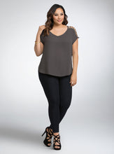 Hollow Out Grey Shirt V Neck Short Sleeve Big Size Plus Sizes 2Xl 3Xl Womans Casual Summer Blouse Elegant Top Fashion 2016