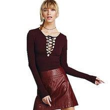 Hollow out Strappy Front Women Autumn Plus Size Lace Up Causal Long Sleeve Shirt Women Blouses Ladies Tops Black Blouse Tie up