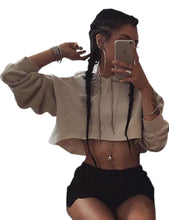 Hooded Solid Full Sleeve Blouse Couple Short Casual Black Loose 2016 Summer Top Women Casual New Fashion Fall Blouses