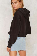 Hooded Solid Full Sleeve Women Jacket Autumn Short Cotton Pullover Casual Loose Tops 2016 New Fashion Women Jacket