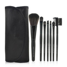 Hot 7 Pcs Wood Makeup Brush Set Make up Cosmetic Tools Bag Beauty Brushes Eyeshadow Eyeliner Power Foundation Lip Brush Set Kits