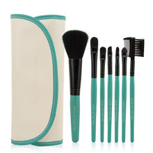 Hot 7 Pcs Wood Makeup Brush Set Make up Cosmetic Tools Bag Beauty Brushes Eyeshadow Eyeliner Power Foundation Lip Brush Set Kits