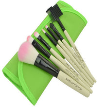 Hot 7 Pcs Wood Makeup Brush Set Make up Cosmetic Tools Bag Beauty Brushes Eyeshadow Eyeliner Power Foundation Lip Brush Set Kits