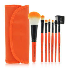 Hot 7 Pcs Wood Makeup Brush Set Make up Cosmetic Tools Bag Beauty Brushes Eyeshadow Eyeliner Power Foundation Lip Brush Set Kits