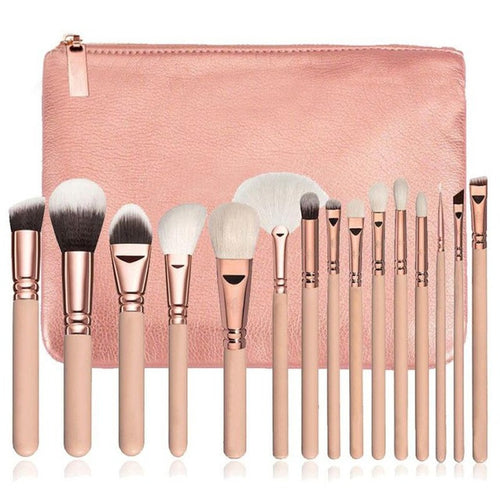 Hot Fashion 15 PCS Pro Makeup Brushes Set Cosmetic Complete Eye Kit + Case pinceis de maquiagem profissional 2017 Anne