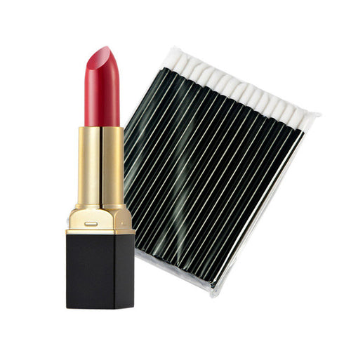 Hot Fashion Novelty 100% brand new and high quality 12-Color Lipstick Lip Gloss + One-Time 50pcs Black Lip Gloss Brush Anne