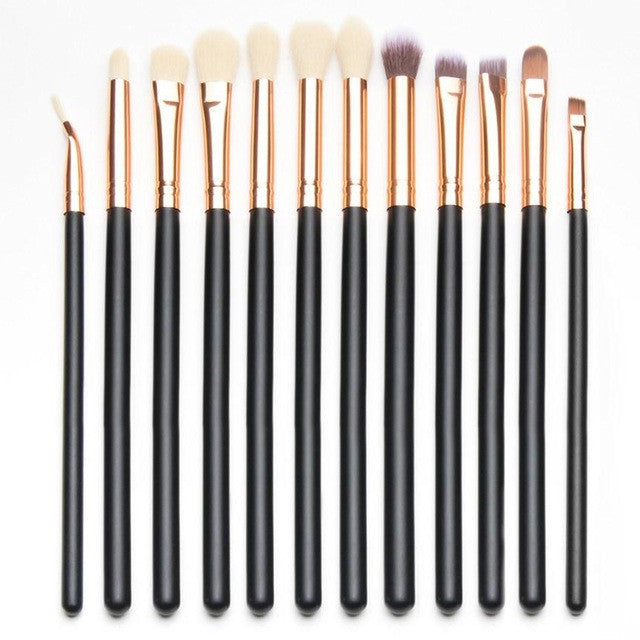 Hot Fashion Novelty 12pcs Eye Brush Set Cosmetics Concealer Eyeliner Blending Eyeshadow Brushes eye brush Anne