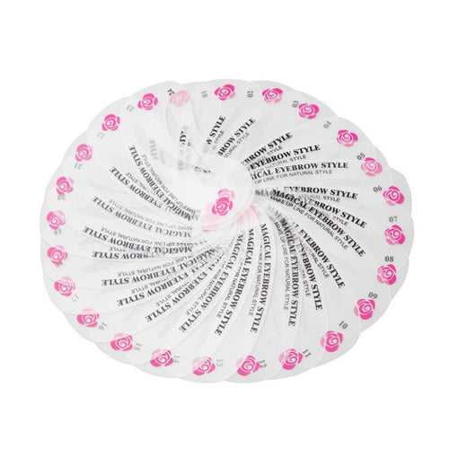 Hot Sale 24 Styles Eyebrow Shaping Stencils Grooming Kit Makeup Shaper Set Template Tool long lasting ABS plastic stencil Anne