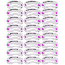 Hot Sale 24 Styles Eyebrow Shaping Stencils Grooming Kit Makeup Shaper Set Template Tool long lasting ABS plastic stencil Anne