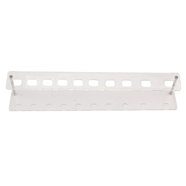 Hot Sale 33.5*5.6*0.4cm 10 Holes Brush Storange PlaceOrganizer Clear Acrylic 10 Lattices Cosmetic Display Shelf 2017 Anne