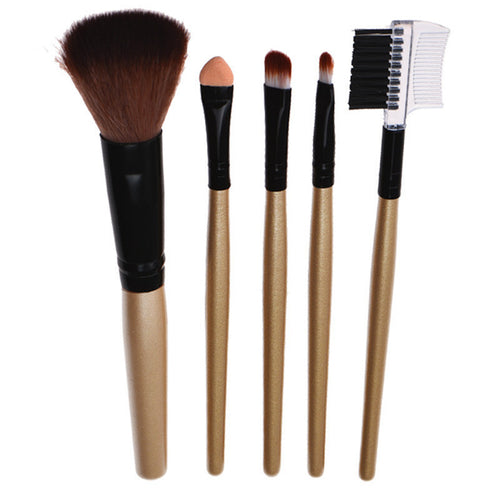 Hot Sale 5pcs Cosmetic Brush Makeup Brush Set tools Make-up Toiletry Kit Wool Make Up Brush Kits Eyeshadow Eyeliner Foundation