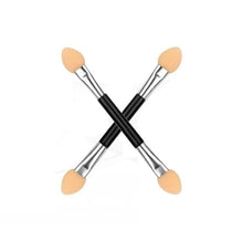 Hot selling 12Pcs Makeup Double-end Eye Shadow Eyeliner Brush Sponge Applicator Tool free shipping Lowest Price