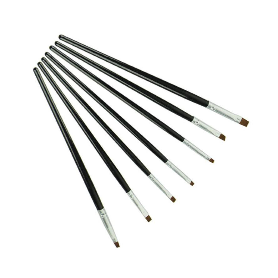 Hot selling Fashion 7 pcs Nail print pen Acrylic Nail Brush Kit Art Set UV gel brush Nail art 7 sizes Lowest Price Anne
