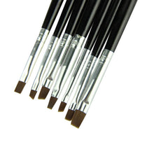 Hot selling Fashion 7 pcs Nail print pen Acrylic Nail Brush Kit Art Set UV gel brush Nail art 7 sizes Lowest Price Anne