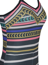 Jumpsuit Tribal Print Bodycon Sleeveless V-Neck Playsuit Striped Women New Arrival Rompers Summer Ladies Autumn Jumpsuit Fall