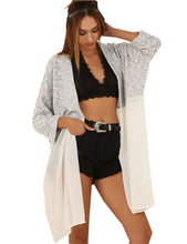 Knitting Patchwork Chiffon Cardigan Black Blouse Full Sleeve See Through Women Casual Summer Blouses 2016 Women Fall Blouse Fall