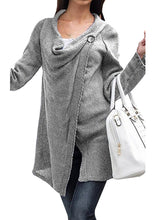 Knitting Solid Cardigans Grey Full Sleeve O-Neck Blue Button Sweater 2016 Women New Arrival Fashion Open Stitch Sweater