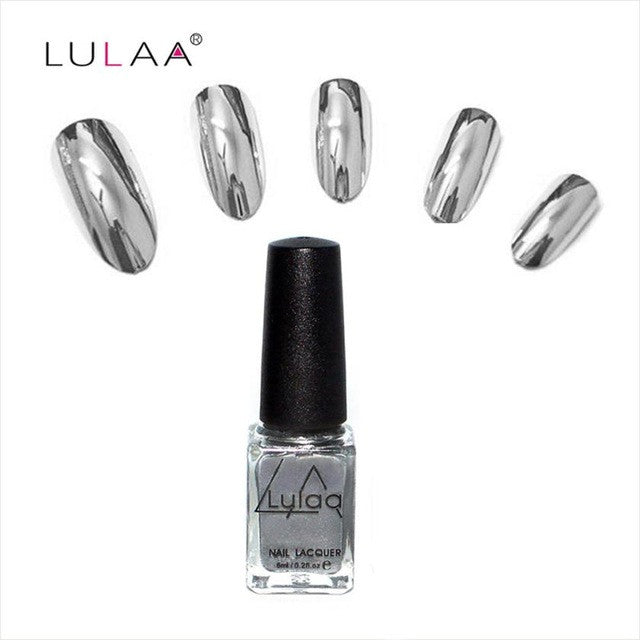 LULAA Brand High Quality 6ml New Nail Gel Polish Mirror Effect Varnish Soak Off Top Base Coat can safe to use 2017 Anne