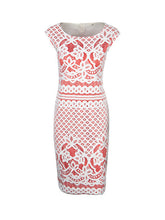 Lace Crochet High Quality Elegant Floral Geometric Print Pattern Women Summer Dress Flower Modest Office Lady Work Pin Up Casual